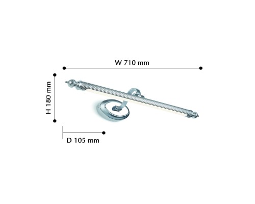 Бра Favourite 2434-2W Artifex 1*LED*10W, 800LM, 4000K, IP44 D200*W710*H120мм