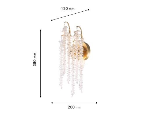 Бра Favourite 4134-2W Liana 2*E14*60W D120*W200*H380мм