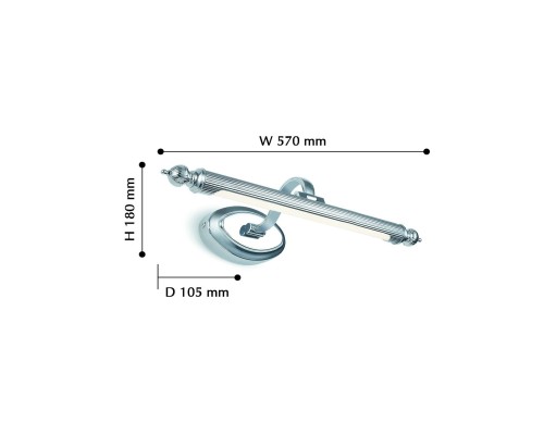 Бра Favourite 2434-1W Artifex 1*LED*8W, 640LM, 4000K, IP44 D200*W550*H120мм