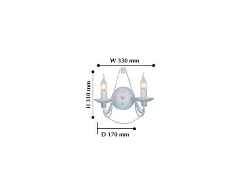 Бра F-Promo 2164-2W Chateau 2*E14*40W D170*W330*H310мм
