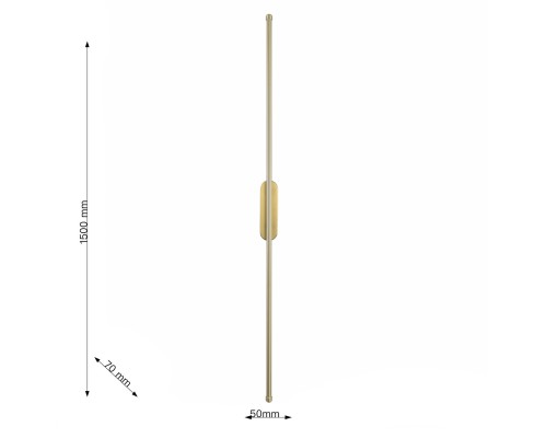 Бра Favourite 3001-3W Reed LED*30W, 4500LM, 3000K D70*W50*H1500мм