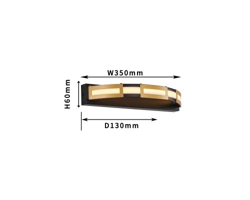 4131-1W, настенный светильник, D125xW350xH60, LEDx10W, 864LM, 4000K