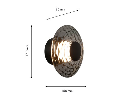 Бра Favourite 4642-1W Claros LED*6W, 630LM, 4000K D85*W150*H150мм