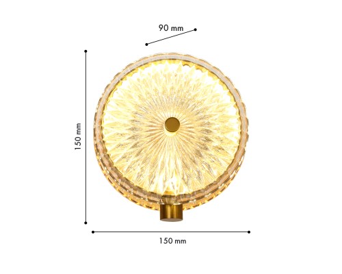 Бра Favourite 4488-1W Slik LED*6W, 410LM, 4000K D90*W150*H150мм
