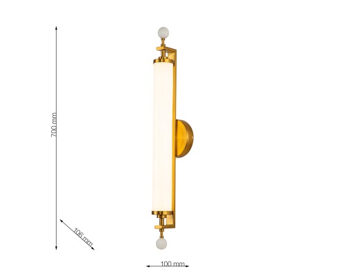 Бра Favourite 3012-2W Plunger LED*38W, 4800LM, 3000K D105*W100*H700мм