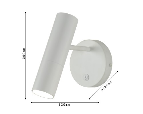 Настенный светильник Favourite 2108-1W Tube 1*LED*5W, 400LM, 3000K , switch D165*W120*H200мм