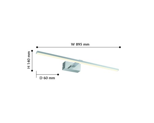 Бра Favourite 2433-3W Scriptor 1*LED*16W, 1280LM, 4000K, IP44 D140*W880*H60мм