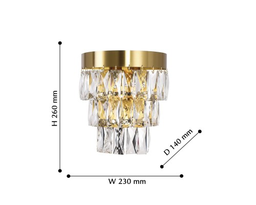 Бра Favourite 2206-2W Magnitudo 2*E14*40W D140*W230*H260мм