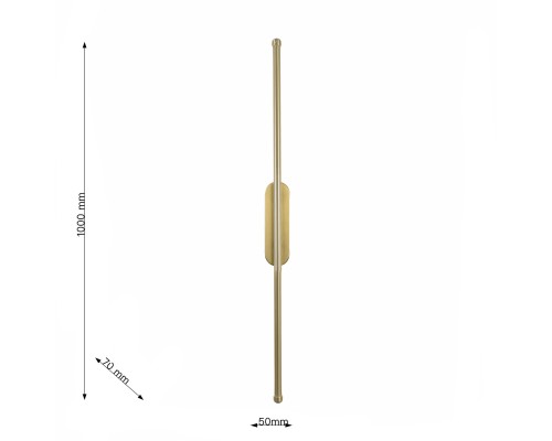 Бра Favourite 3001-2W Reed LED*20W, 3000LM, 3000K D70*W50*H1000мм