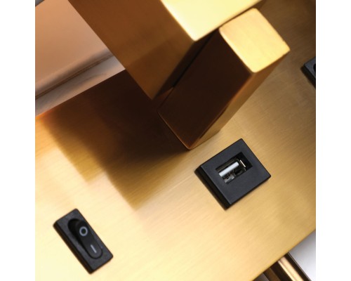 Бра Favourite 2225-2W Lectio 1*E27*25W + 1*LED*2W, 180LM, 4000K, switch, USB D140*W280*H220мм