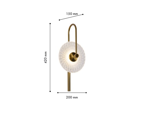 Бра Favourite 4270-1W Plade LED*8W, 400LM, 4000K D150*W200*H420мм