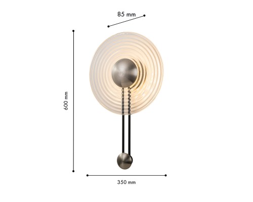 Бра Favourite 4307-1W Ratten LED*12W, 1532LM, 4000K D85*W350*H600мм