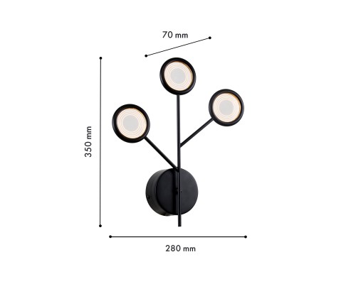 Бра F-Promo 4252-3W Mugs 3*LED*3W, 765LM, 4000K D70*W280*H350мм