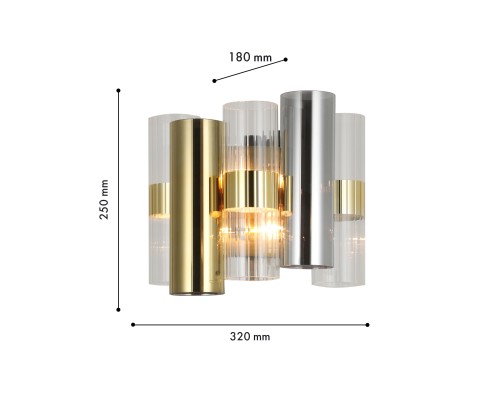 Бра Favourite 4477-2W Rulla 2*E14*60W D180*W320*H250мм