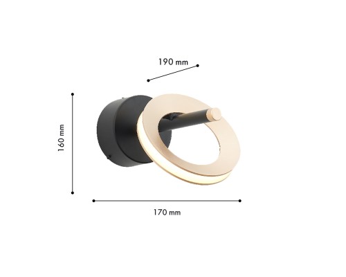 Бра Favourite 4322-1W Jongleur LED*7W, 560LM, 4000K D190*W170*H160мм