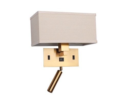 Бра Favourite 2225-2W Lectio 1*E27*25W + 1*LED*2W, 180LM, 4000K, switch, USB D140*W280*H220мм