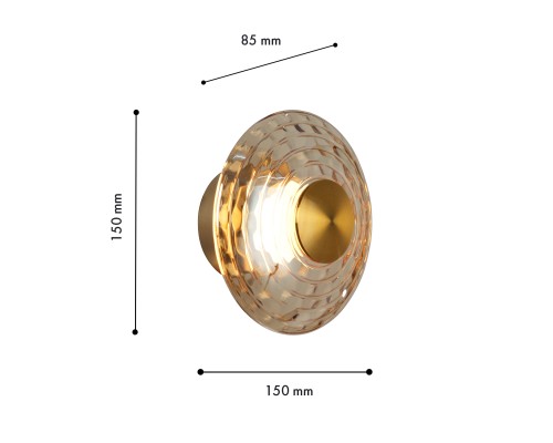 Бра Favourite 4641-1W Claros LED*6W, 630LM, 4000K D85*W150*H150мм