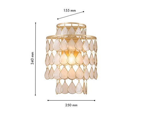 4763-1W, настенный светильник, D155xW250xH340, 1xE14x40W, excluded