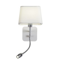 1687-2W, настенный светильник, D215xW180xH460, 1xE14x40W, excluded + 1xLEDx1W, 80LM, 4000K, included, switch