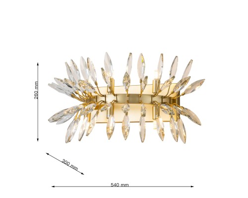 4058-6W, настенный светильник, D300xW540xH260, 6xG9x25W