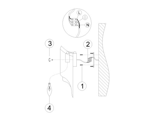 Бра Favourite 1156-2W Multivello 2*E14*40W D150*W220*H440мм