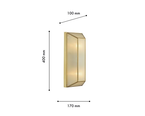 4120-2W, настенный светильник, D100xW170xH400, 2xE27x60W