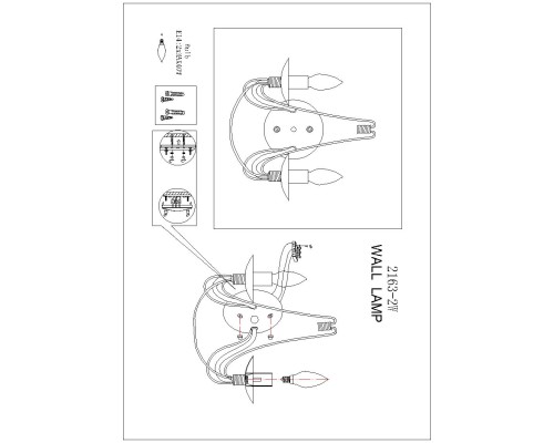 Бра F-Promo 2163-2W Chateau 2*E14*40W D170*W330*H310мм