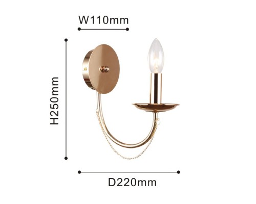 Бра F-Promo 2591-1W Plini 1*E14*40W D220*W110*H250мм
