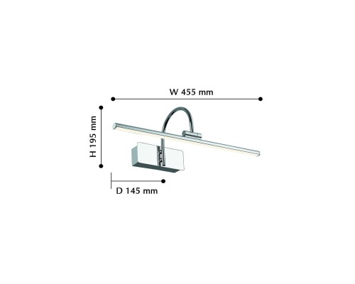 Бра Favourite 2431-1W Strenuus 1*LED*8W, 640LM, 4000K, IP44 D170*W460*H195мм
