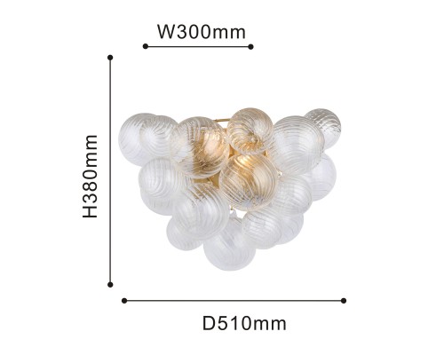 Бра Favourite 4202-2W Multibulla 2*E14*40W D300*W510*H380мм