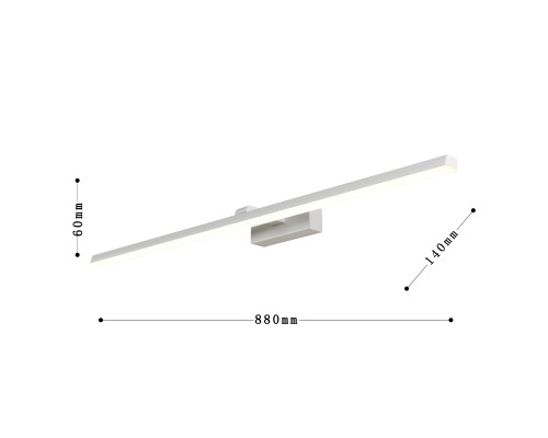 Бра Favourite 3044-3W Scriptor 1*LED*16W, 1280LM, 4000K, IP44 D140*W880*H60мм