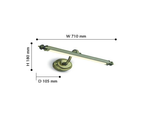 Бра Favourite 2435-2W Artifex 1*LED*10W, 800LM, 4000K, IP44 D200*W710*H120мм