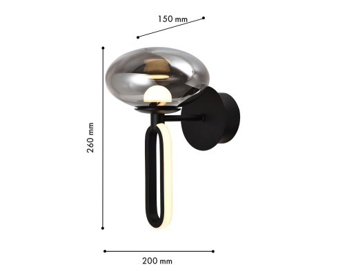 Бра Favourite 4284-1W Baron LED*9W, 450LM, 4000K D200*W150*H260мм