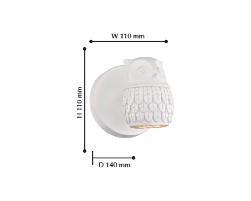 Бра Favourite 2041-1W Gufo 1*GU10LED*5W, 280LM, 3000K D135*W110*H105мм