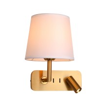 2843-1W, настенный светильник, D225xW240xH260, 1xE27x60W, excluded + 1xLEDx1W, 100LM, 3000K, included