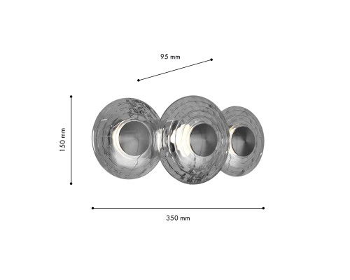 Бра Favourite 4643-3W Claros LED*18W, 2052LM, 4000K D95*W350*H150мм