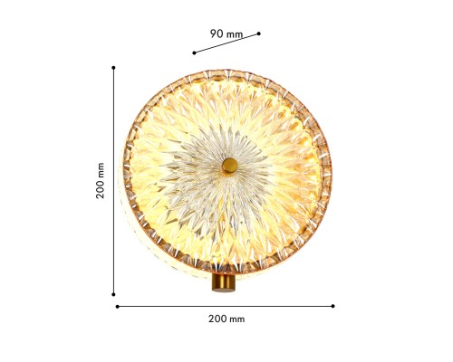 Бра Favourite 4488-2W Slik LED*8W, 550LM, 4000K D90*W200*H200мм