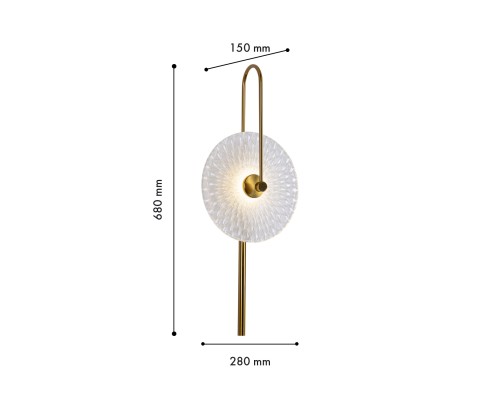 Бра Favourite 4270-2W Plade LED*8W, 400LM, 4000K D150*W280*H680мм