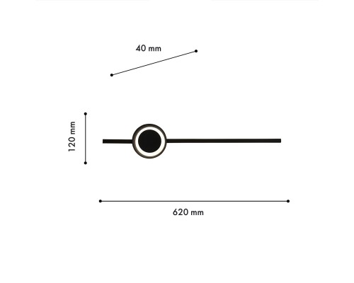 Бра F-Promo 4163-1W Longus LED*14W, 630LM, 4000K D40*W120*H620мм