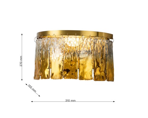 3017-2W, настенный светильник, D155xW310xH270, 2xE14x40W