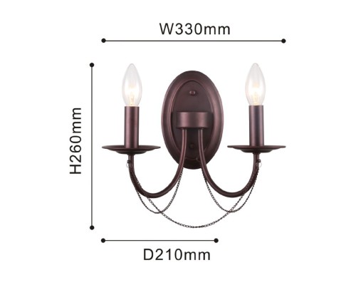 Бра F-Promo 2590-2W Plini 2*E14*40W D210*W330*H260мм