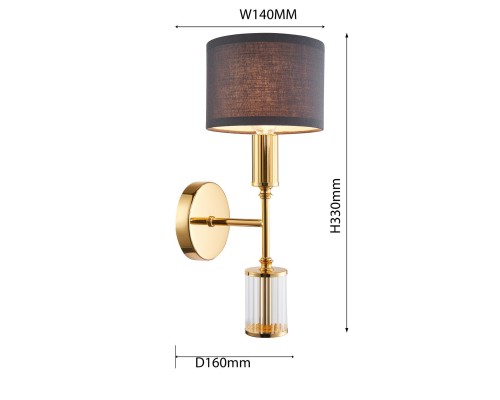 Бра Favourite 2609-1W Laciness 1*E14*40W D160*W140*H330мм