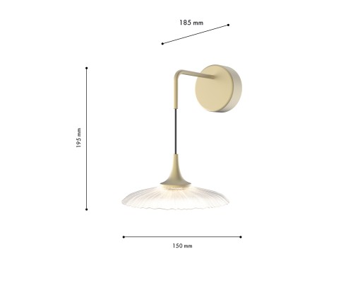 Бра Favourite 4657-1W Wilet LED*4W, 280LM, 4000K D195*W150*H185мм