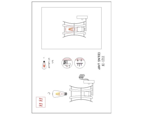 Бра Favourite 1521-1W Werk 1*E27*40W D215*W150*H190мм