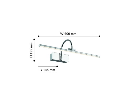 Бра Favourite 2431-2W Strenuus 1*LED*11W, 880LM, 4000K, IP44 D170*W605*H195мм