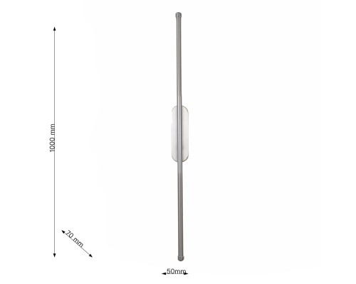 Бра Favourite 3002-2W Reed LED*20W, 3000LM, 3000K D70*W50*H1000мм