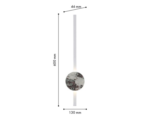 Бра Favourite 4447-1W Sten LED*10W, 640LM, 4000K D45*W130*H600мм