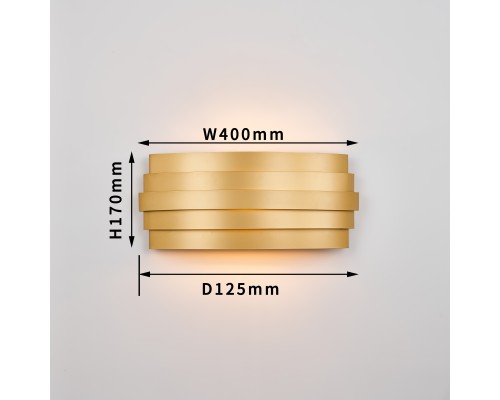 4121-2W, настенный светильник, D125xW400xH170, 2xE14x40W