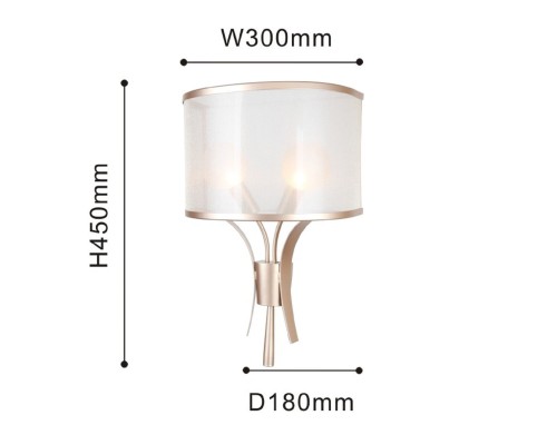 Бра Favourite 2551-2W Himiko 2*G9*40W D180*W300*H450мм
