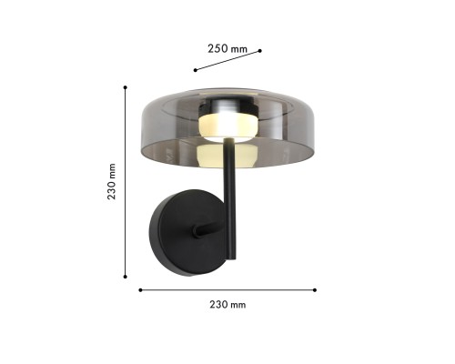 Бра Favourite 4490-1W Platta LED*5W, 325LM, 4000K D250*W230*H230мм